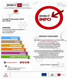 Informagiovani Firenze: Infoday Giovanisì ''Servizio Civile Regionale''